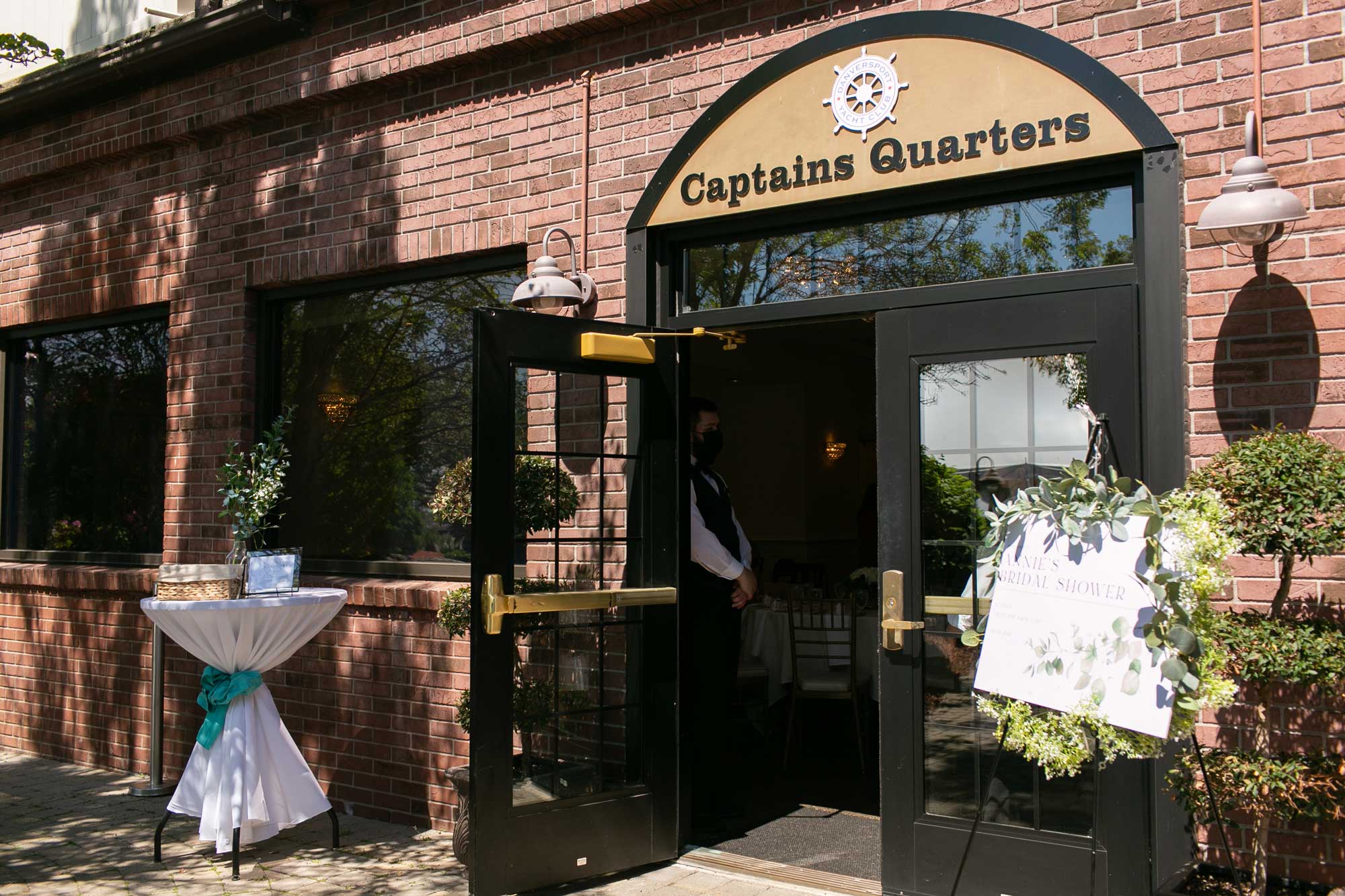 Captain's Quarters at Danversport decorated for a bridal shower