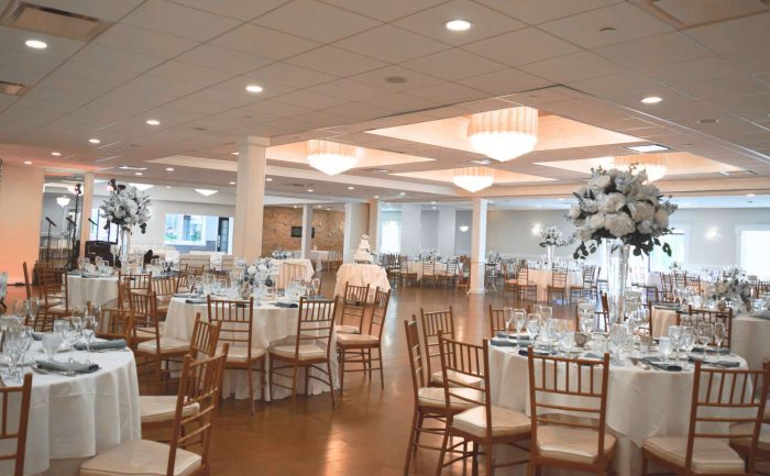 Terrace Ballroom decorated for a wedding